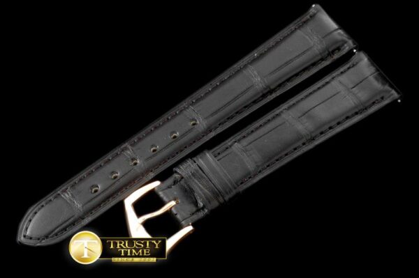 PPACC004A - Cinturino coccodrillo nero RG 20/16/ fibbia Insignia