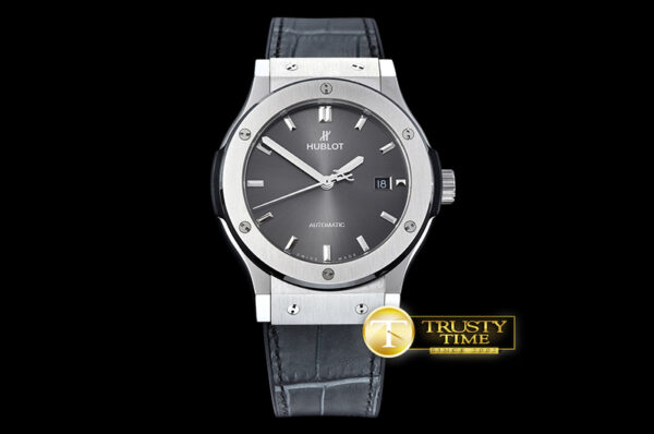 HUB0357A - Classic Fusion Bang 42mm SS/TI/LE/RU Grigio A2892 Mod