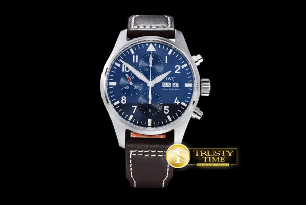 IWC0320 - 3777 Pilot Chrono SS/LE blu "Le Petit" V2 ZF A7750