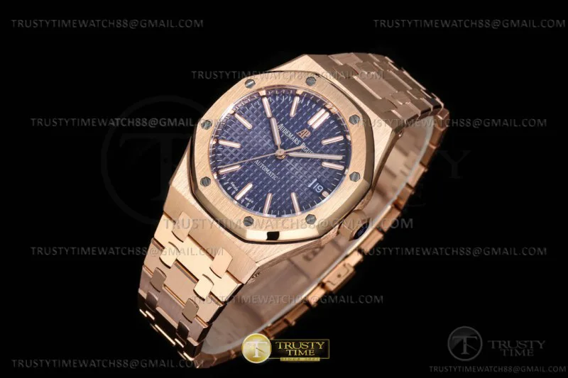 AP0761B - Royal Oak 37mm 15450OR RG/RG Blue TWF MY9015