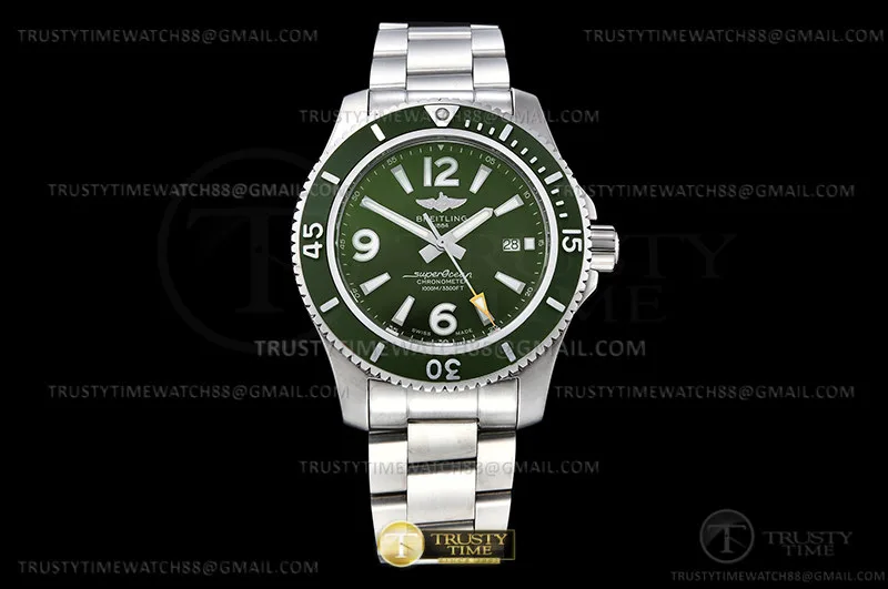 BSW0488B - Superocean 44mm Grn SS/SS Grn BLS Asia 2824