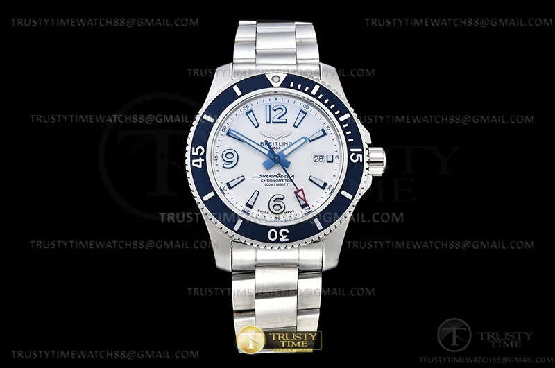 BSW0488D - Superocean 44mm Blue SS/SS White BLS Asia 2824