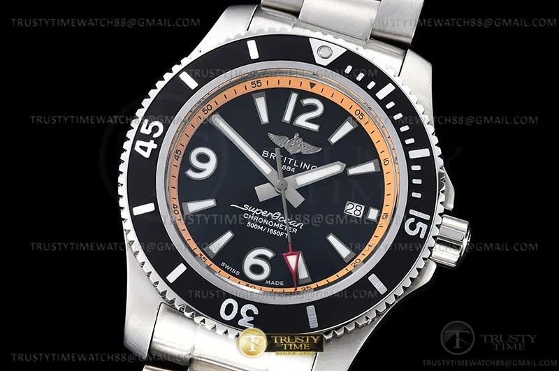 BSW0489B - Superocean 44mm Yelw SS/SS Blk BLS Asia 2824