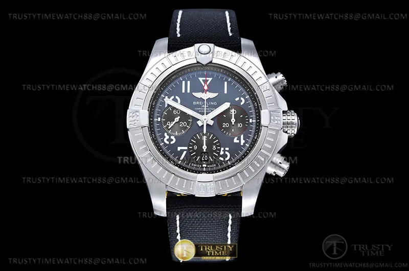 BSW0493A - Avenger B01 Chrono 45mm SS/LE gris/Num BLS A7750