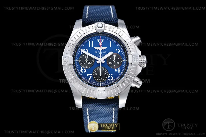BSW0493B - Avenger B01 Chrono 45mm SS/LE Blu/Num BLS A7750