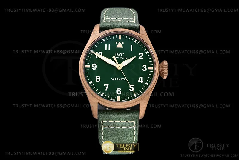 IWC0524 - Pilot SpitFire IW329702 BZ/LE Green/Num MMF A2824