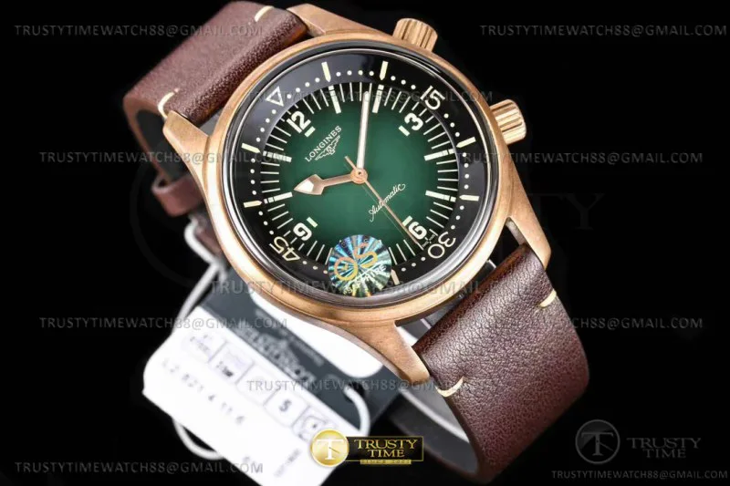 LON045 - Longines Legend Diver RG/LE Green A2824