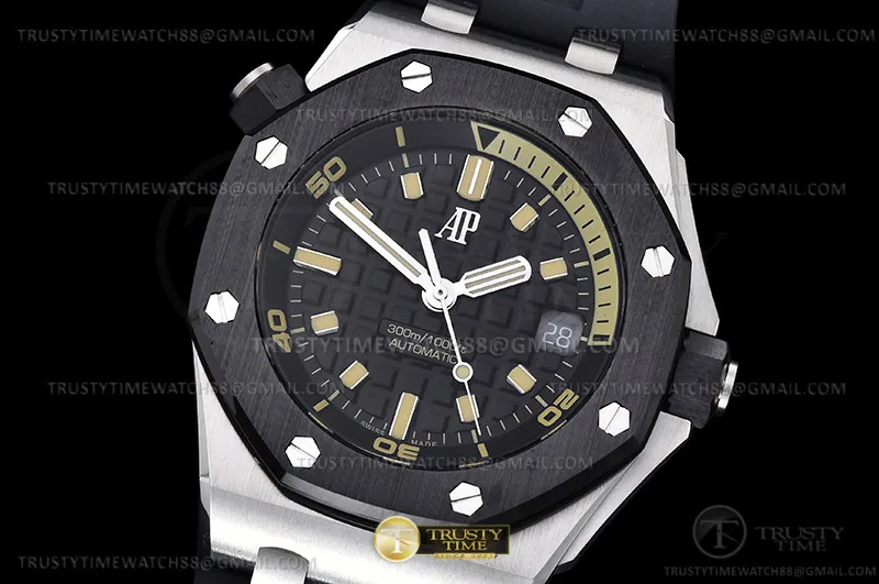AP0769C - Royal Oak Offshore Diver 15720 SS/RU Black ZF A4308