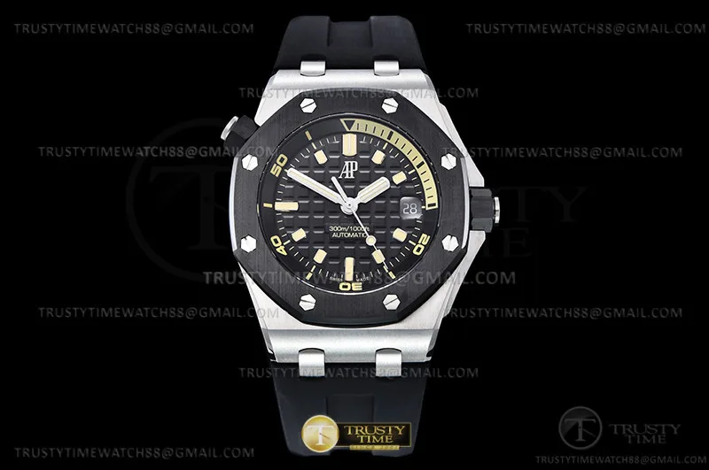 AP0769C - Royal Oak Offshore Diver 15720 SS/RU Schwarz ZF A4308