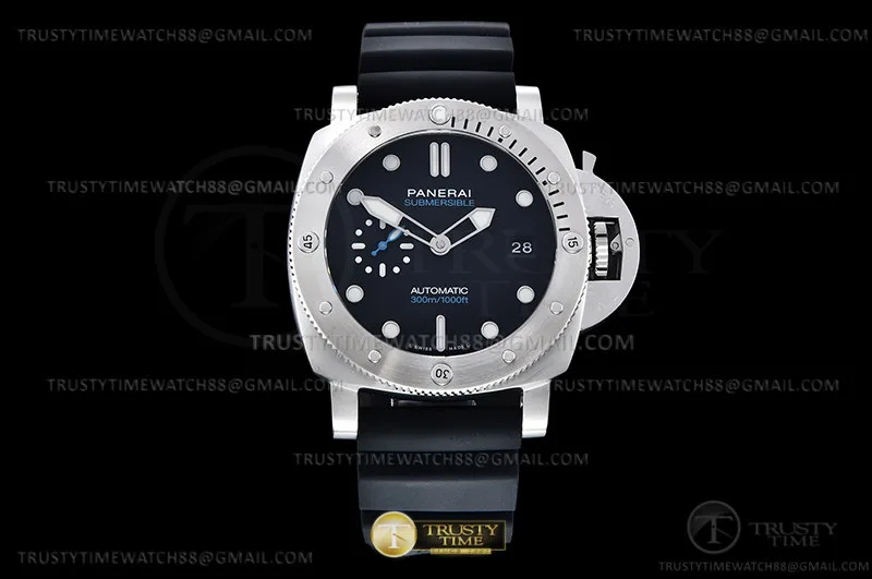 PN1229RU -PAM 1229 Submersible Quaranta 44mm SS/RU Blk TTF P9010