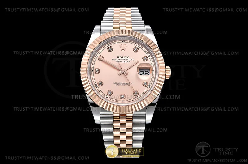 R2DJ0440F - DJ2 41mm Jub Flt 904L RG/SS RG/Dia GMF V2 VR3235