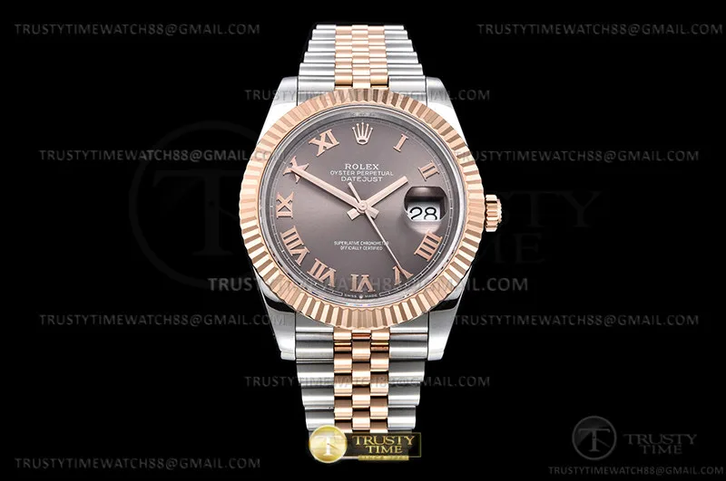 R2DJ0441B - DJ2 41mm Jub Flt 904L RG/SS Grey/Rm GMF V2 VR3235