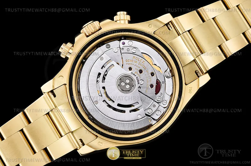 ROLDYT0393E - Daytona 116508 904L YG/YG Blk/Stk QF V2 Asia 4130