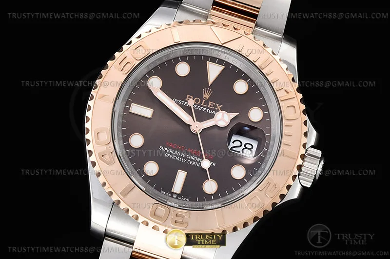 ROLYM223A - YachtMaster 126621 40mm 904 RG/SS Brown Clean VR3235