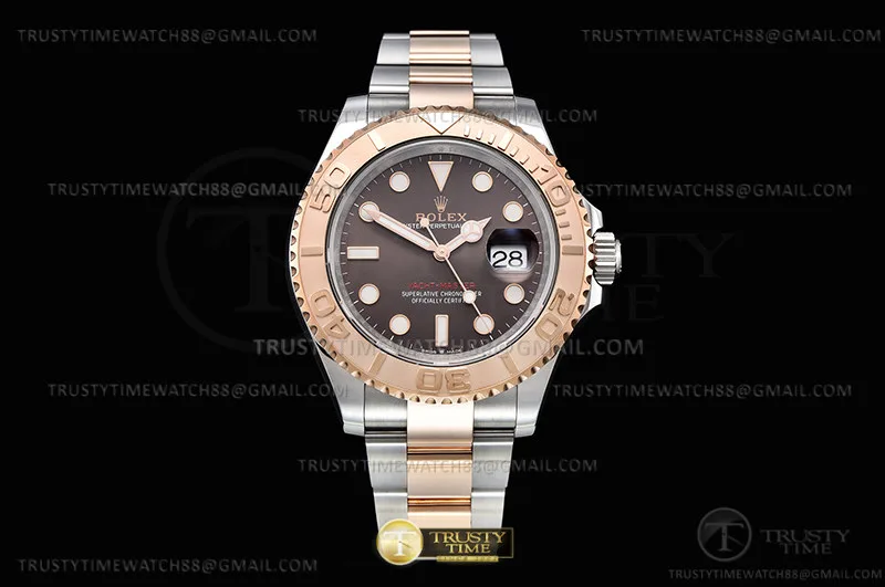 ROLYM223A - YachtMaster 126621 40mm 904 RG/SS Brown Clean VR3235
