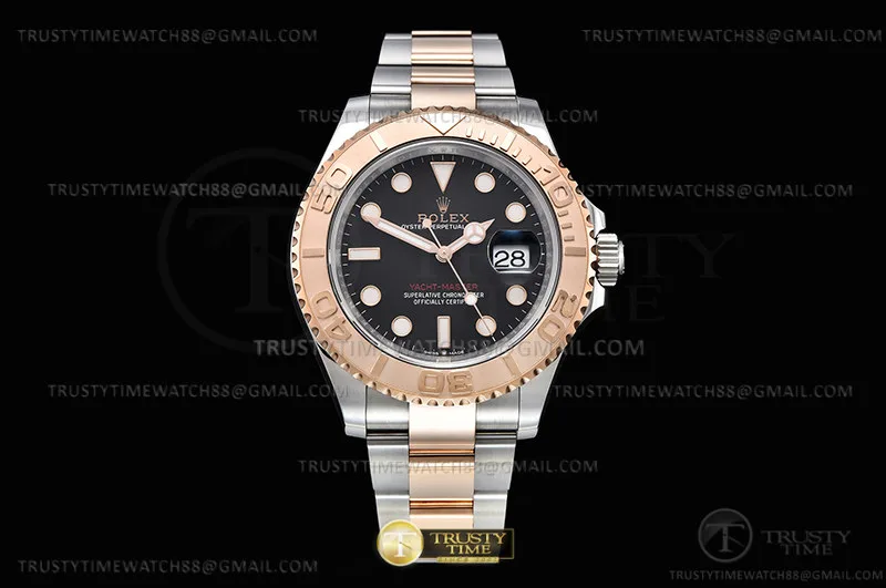 ROLYM223B - YachtMaster 126621 40mm 904 RG/SS Black Clean VR3235