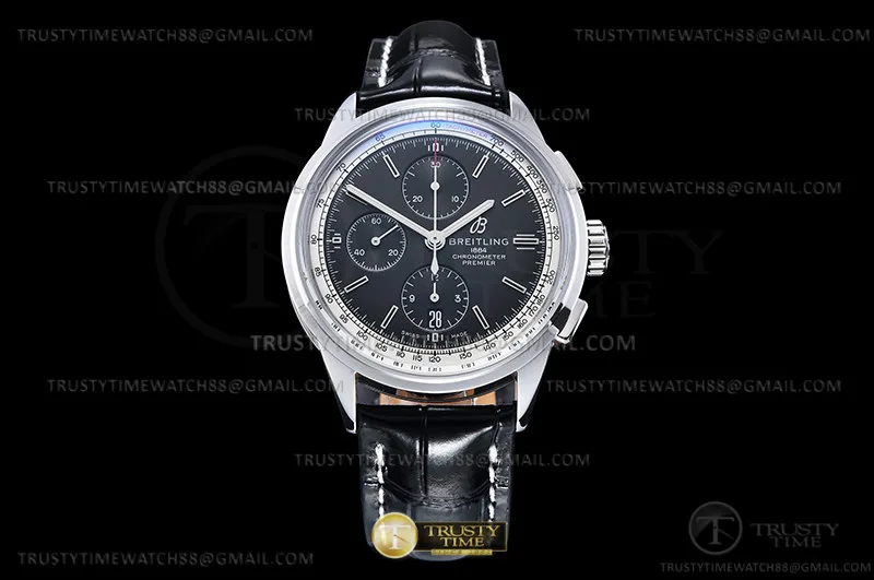 BSW0499B - Premier Chronograph 42 SS/LE Black BLS Asia 7750
