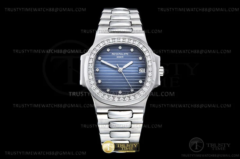PP0475B - Nautilus 3800 37mm Dia SS/SS Blue/Dia BPF A2824