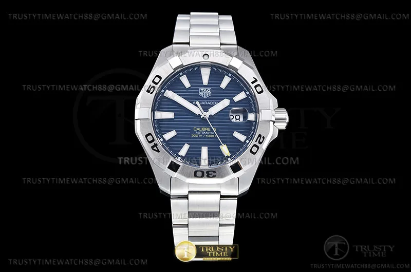 TAG0381D - Aquaracer Caliber 5 43mm SS/SS Blue TARF SW200