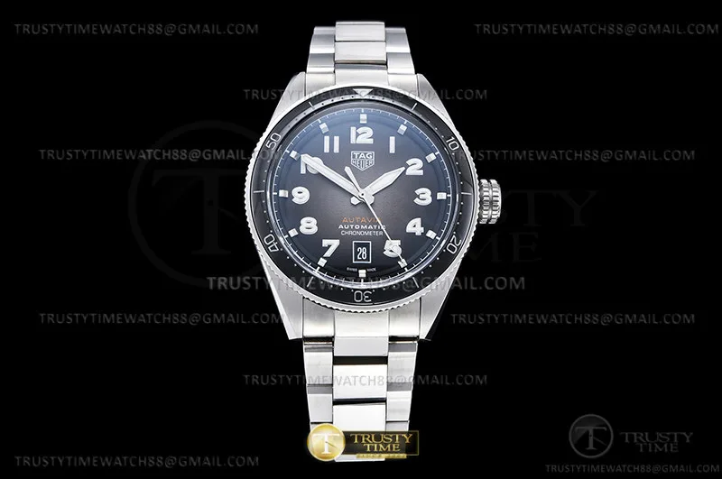 TAG0383C - Autavia 42mm SS/SS Black TARF SW200