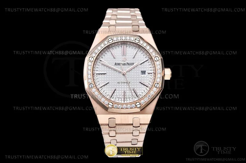 AP0781B - Royal Oak 41mm 15500 Dia RG/RG White GDF MY8215