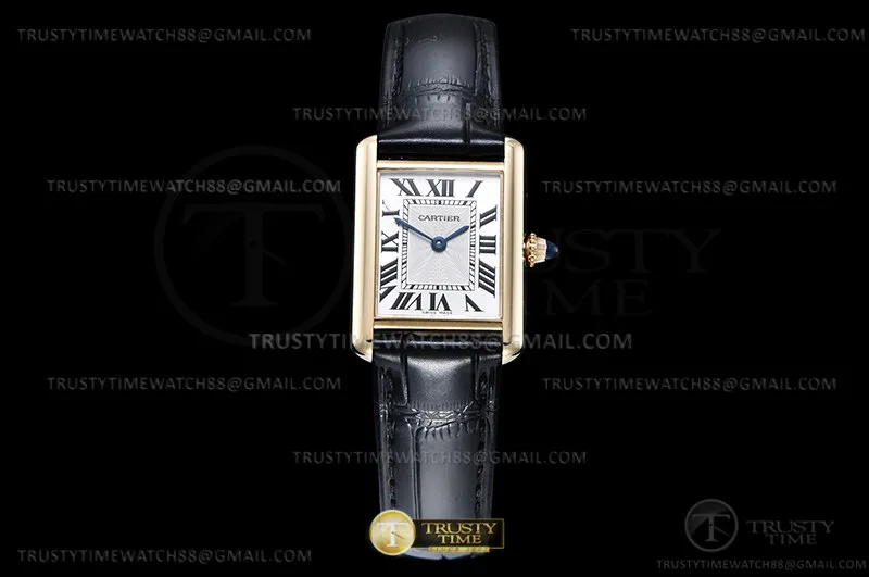 CAR0559B - Cartier Tank Must Small YG/LE Wht F1F Sw Qtz