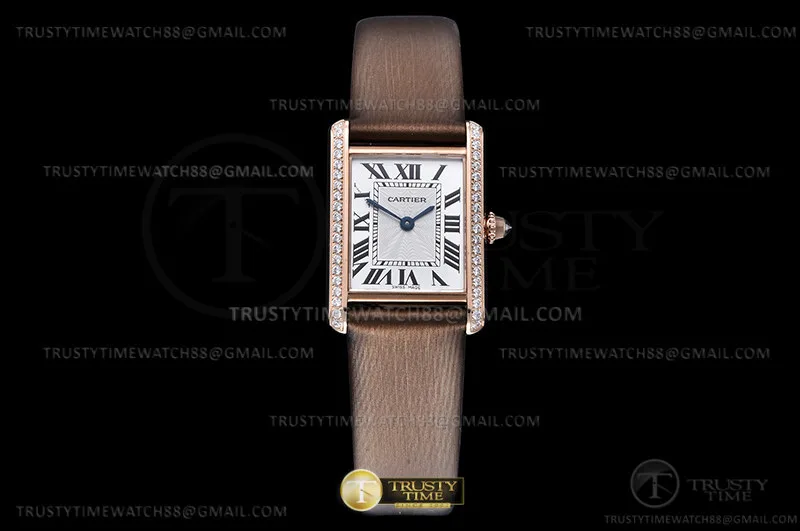 CAR0559D - Cartier Tank Must Small Dia RG/LE Wht F1F Sw Qtz