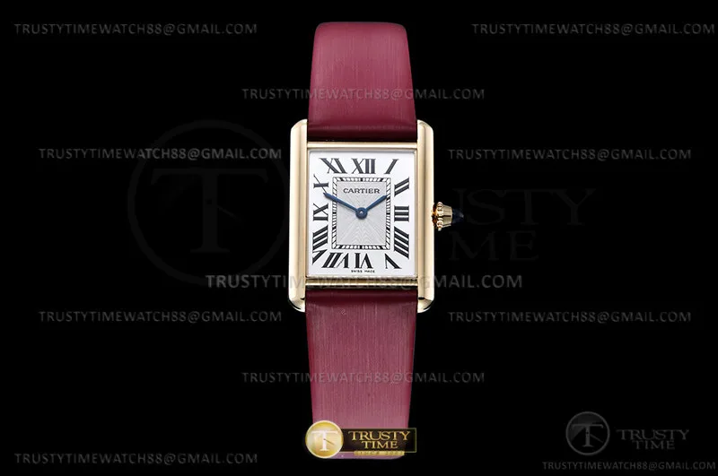 CAR0560B - Cartier Tank Must Lrg YG/LE Wht F1F Sw Qtz