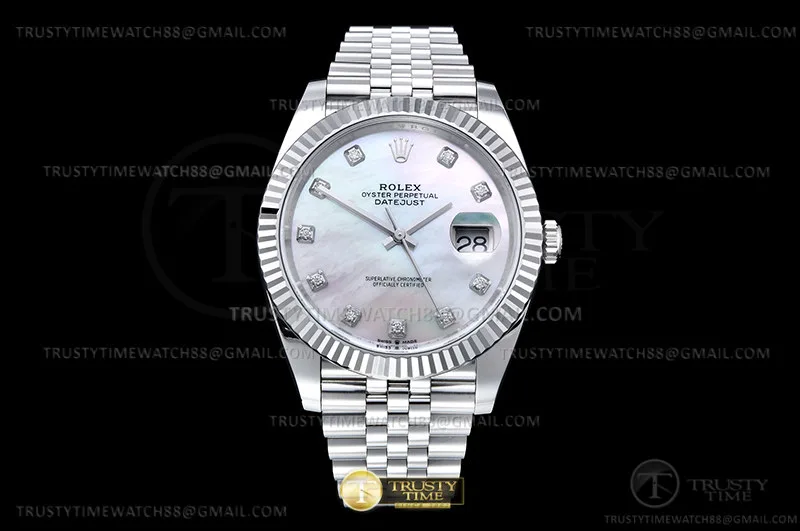 R2DJ0444D - DJ2 41mm Jub Flt 904L SS/SS M-Wht/Dia Clean VR3235