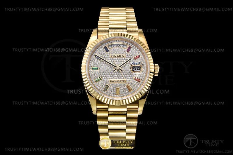 RDD0277D - DayDate 36mm Pre Flu YG/YG Dia/Dia RAF A2836