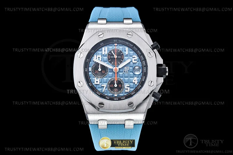 AP0787A - AP ROO Chronograph SS/RU L-Blue/Num APF A4404 Mod