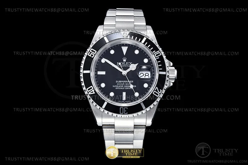 ROLSUB0453A - Submariner 16610LN 904L SS/SS Nero RAF SH3135