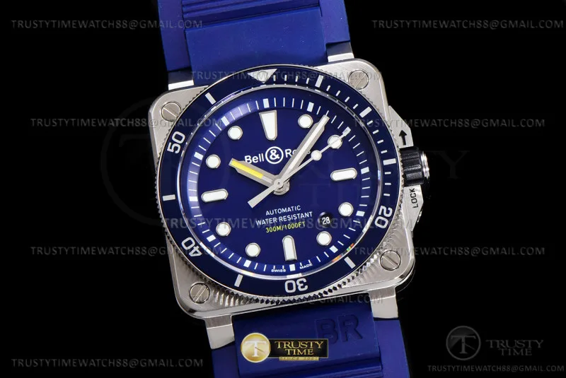 BR135B - Bell Ross BR03-92 Diver 42mm SS/RU blu WMF MY9015