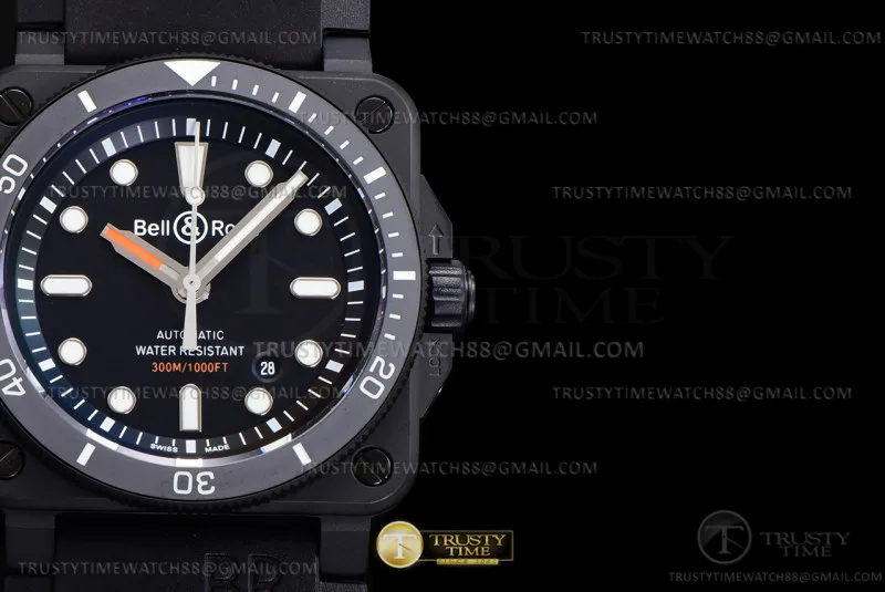 BR136A - Bell Ross BR03-92 Diver 42mm PVD/RU Black WMF MY9015