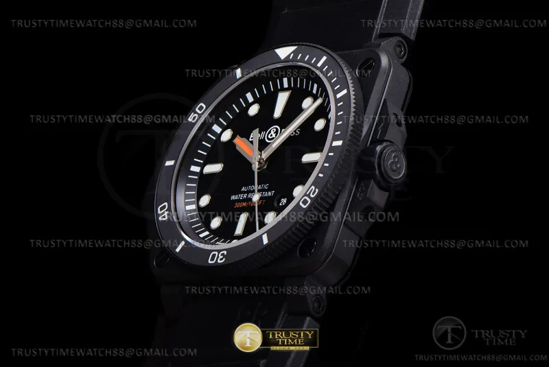 BR136A - Bell Ross BR03-92 Diver 42mm PVD/RU Black WMF MY9015