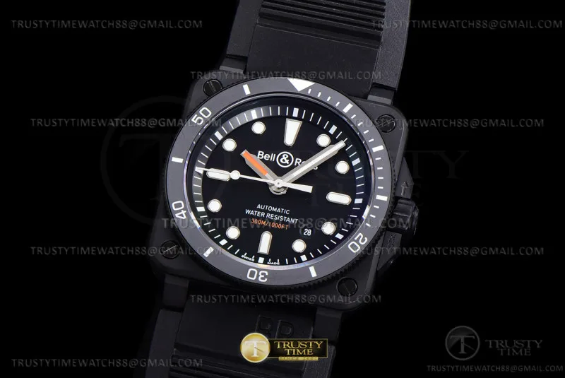 BR136A - Bell Ross BR03-92 Diver 42mm PVD/RU Black WMF MY9015