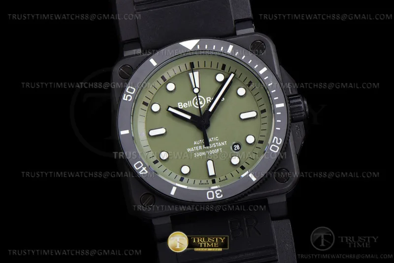 BR136B - Bell Ross BR03-92 Diver 42mm PVD/RU Verde WMF MY9015