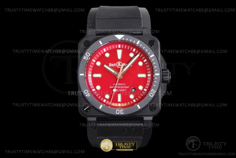 BR136C - Bell Ross BR03-92 Diver 42mm PVD/RU Red WMF MY9015