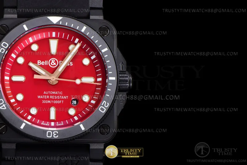 BR136C - Bell Ross BR03-92 Diver 42mm PVD/RU Red WMF MY9015