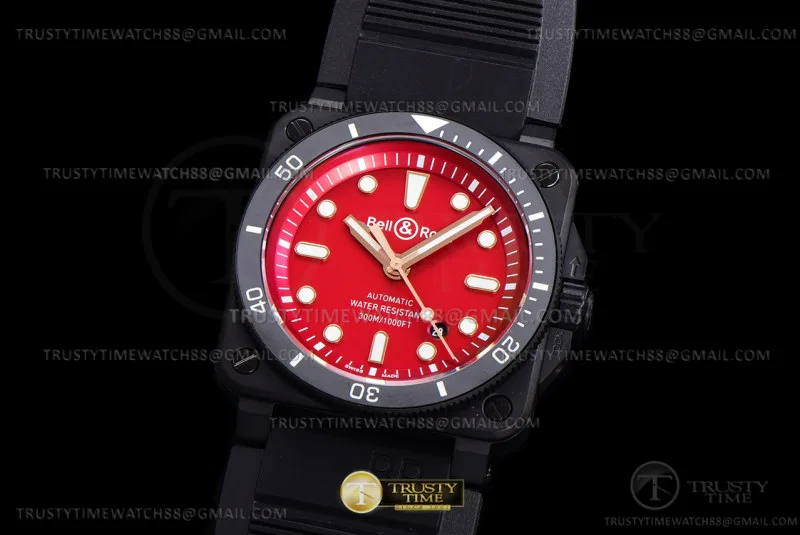 BR136C - Bell Ross BR03-92 Diver 42mm PVD/RU Red WMF MY9015