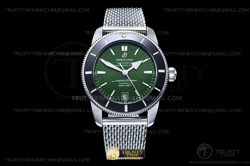 BSW0502B - Superocean Heritage II 42mm SS/SS vert GF A2824