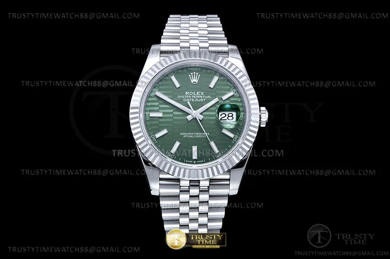 R2DJ0448C - DJ2 41mm Jub Flt 904L SS/SS P-Grn/Stk VSF VS3235