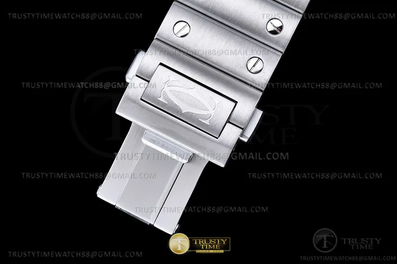 CAR0561B - Santos Cartier Skeleton 40mm Blu SS/SS Ske TWF Sw Qtz