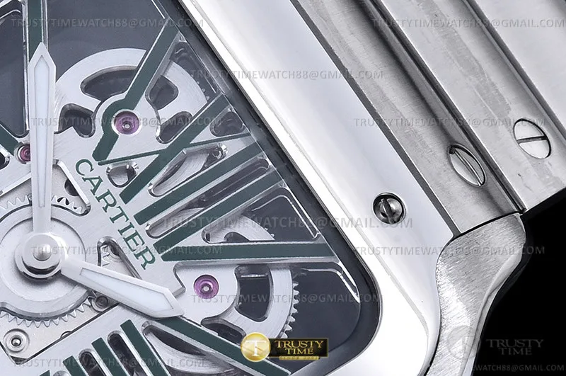 CAR0561C - Santos Cartier Skeleton 40mm SS/SS Ske TWF Sw Qtz