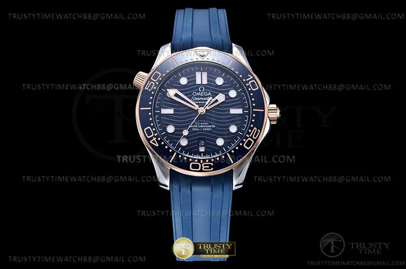 OMG0816A - Seamaster 300m 2018 Blue RG/SS/RU Blue GDF MY8215
