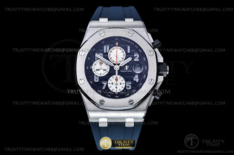 AP0817C - AP ROO Chronograph SS/RU Blue/Num JJF A3126 Mod