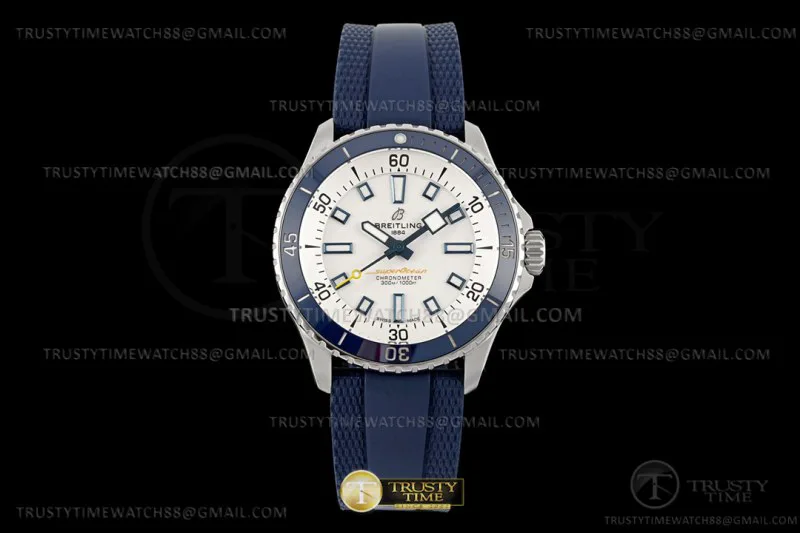 BSW0508A - Superocean 42mm Blue SS/RU White BLS Asia 2824