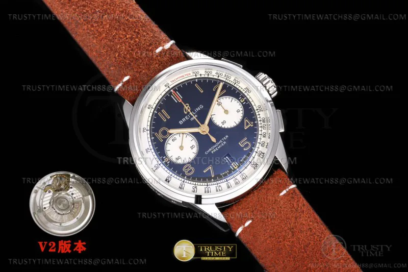BSW0510H - Premier B01 Chrono 42 SS/LE Blk/Wht/Num BLS A7750