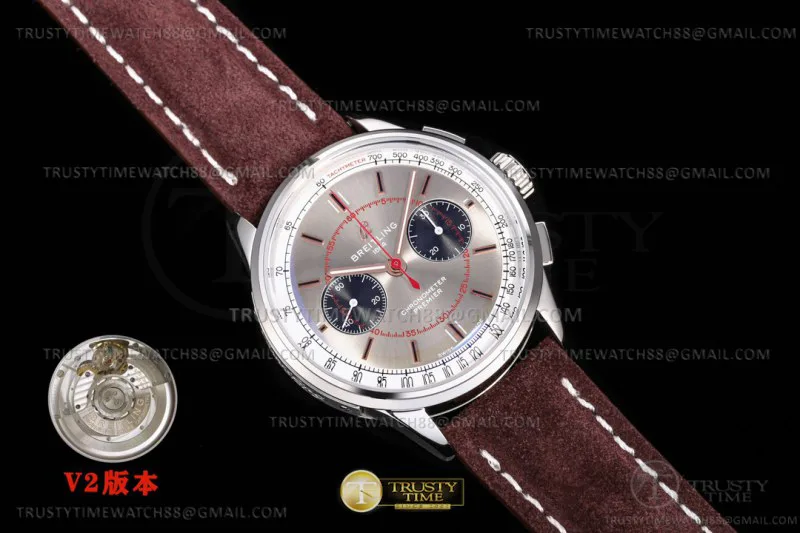 BSW0510I - Premier B01 Chrono 42 SS/LE Grey/Blk/Stk BLS A7750