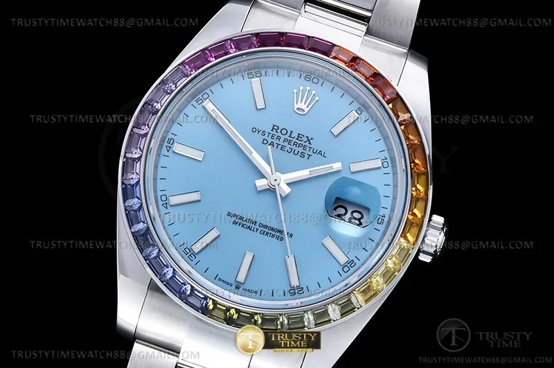 R2DJ0449B - DJ2 41mm Oys MC-Dia 904L SS/SS T-Blue/Stk JVS VR3235